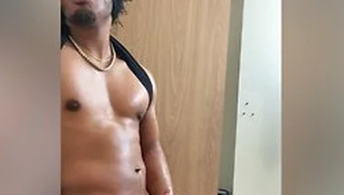 Masked And Oiled Up Blasian Muscle Jock Jerks And Cums For You. Stroking/ Edging/ Cumshot/ Flexing