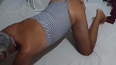 Ladysilva in Bed Showing off Her Sexy Bodysuir Hot Ass