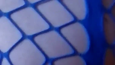 Amatuer Crossdressor in Blue Body Stocking