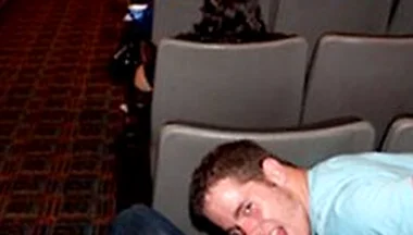 Strangers Meet And End Up In A Steamy Back Row Fuck During A Public Movie Showing