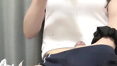 [femboy] Lotion Masturbation In School Gym Clothes And Bloomers Feels So Good