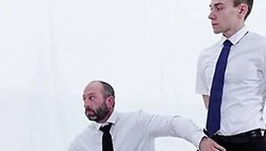 Self-control Test: Elder Adrian Duval Fails And Takes Two Raw Cocks
