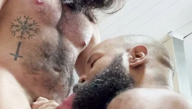 Hot Sex with Viking. Fuck of Two Hairy and Bearded Men