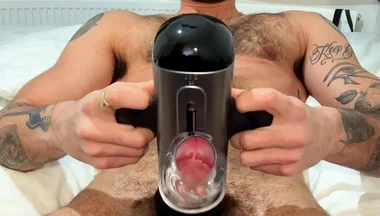 Solo Masturbating with Insane Sex Toy