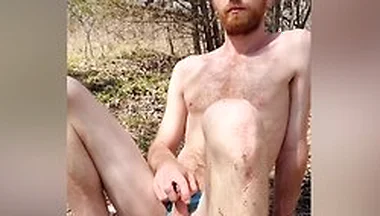 Outdoor Anal Dildo Riding