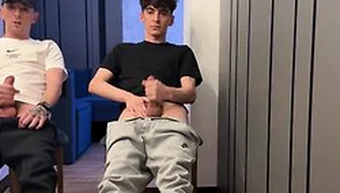 Two Lads Jerking Off Uncut Dick And Cum