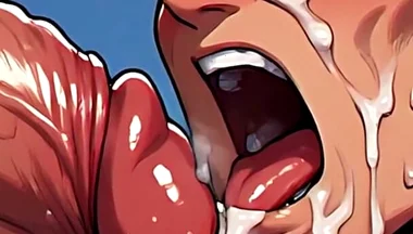 Messy Cumshot Blowjob Art