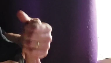 Horny Evening - Masturbation and Closeup Cumshot on My Palm, Then Licks It