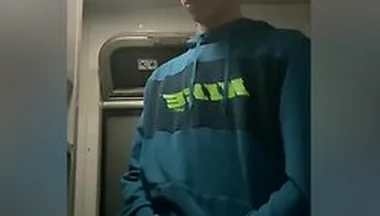 Im Jerking Off In The Train Toilet, They Almost Caught Me, A Tot Of Cum