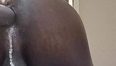 Bubble Butt Femboy Farting and Creaming in BBC Dildo