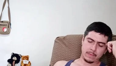 Handsome Guy Playing with Cock and Cum