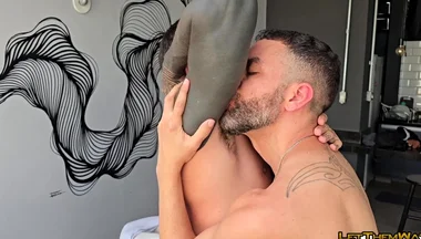 Massage Big Dick Muscle Stud Fucks Ass Bareback Caught