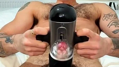 Solo Masturbating with Insane Sex Toy
