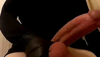 Huge Cock In Red Silk Shorts Cums For You Pov