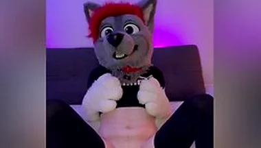 Femboy Puppy Play With Xxl Dildos With Hard Cock And Cums At The End ( Murrsuit )