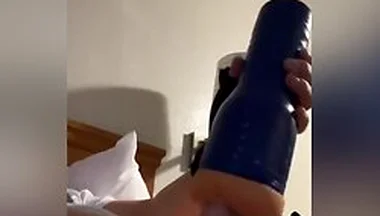 Using My Fleshlight In A Hotel Room Until Cum