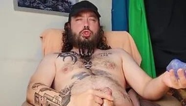 Braided Shirtless Tattooed Dude Edging