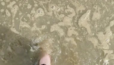 Barefoot in the September North Sea in Wangerland