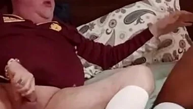 Coach Gets Horny and Player Helps Him Cum.