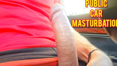 Man with Big Cock Masturbates Unabashedly Car Exposure