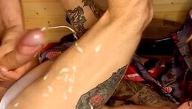 New Years Eve Hard Sex. A Wild Fucker Penetrates His Bottoms Ass With A Dildo, Fucks In The Mouth And Ass