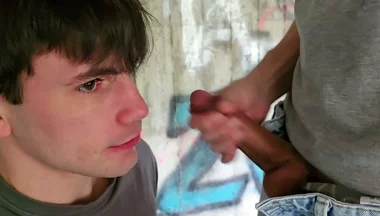 Risky Outdoor Gay Bareback Sex Almost Exposed While Facefucking & Pounding Boypussy Under a Motorway Bridge