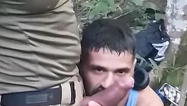 Sucking the Cop's Huge Cock