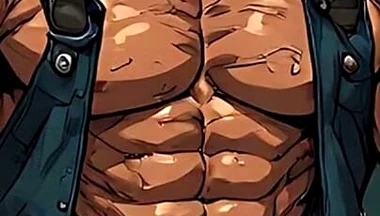 Erotic Ai Art Burly Men in Leather Harnesses