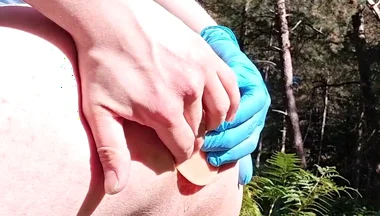 Dildo Fuck in Forest