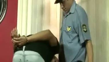 Mpunition by Policeman in Uniform