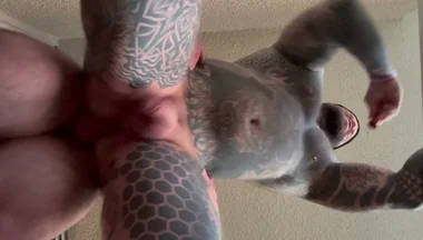 Tattooed Muscle Man Gets a Facial