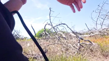 Perverted Man Masturbates His Beautiful Dick in a Beach