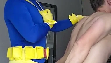 Fucking My Step Brother After Yhe Fancy Dress Party He Told Me Leave My Cyclops Outfit on