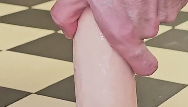 Dildo Fuck in the Kitchen