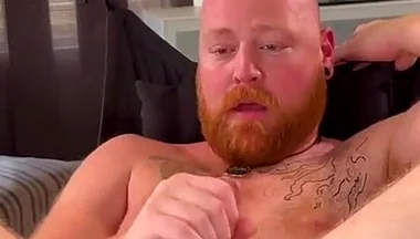 Bald stepdaddy Bear Breeds Bald Ginger Bearded Boy in Sling