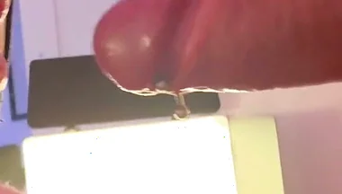 Penis Cage Gloryhole I Free His Long Cock with Foreskin and Frenulum Piercing
