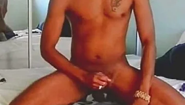 Sexy Jerk in a Blue Thong