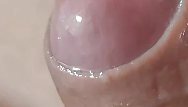 Lots of Gelatinous Pre-cum From the Straight Glans..
