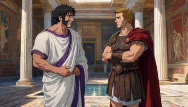Ai Generated Short Story Interracial Between Roman Soldier and Gladiator Cartoon Hentai Animation of Ancient Rome
