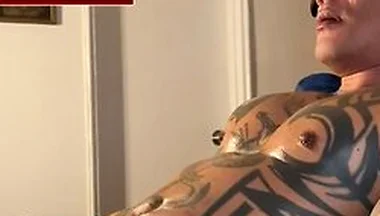 Inked Asian Dilf Damian Dragon Relaxes As His Sub Strokes His Dick