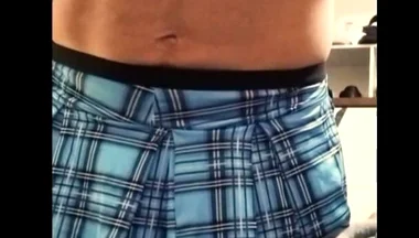 Cdmichelle Wearing Sexy Blue Skit Outfit