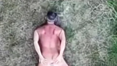 Open Ass While Laying in a Park