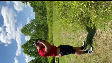 Half Strip and Piss at at the Park After a Long Workday