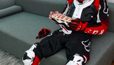 Enjoyed Fucking Nike Sneakers While Wearing a Motocross Suit