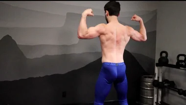 Post Workout Strip and Flex and Show off Then Get off!!
