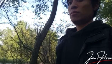 Gay Boy Jon Arteen Freeballing Showing His Dick and Naked Ass Outdoor