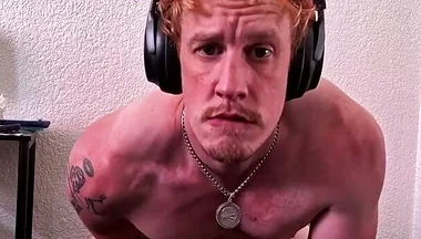 Sniffing and Tasting My Sweaty Piss and Cum Stained Jock While I Goon Out