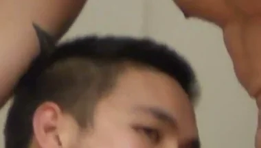 Asian Twink Sucks and Fucks Lucky Dude