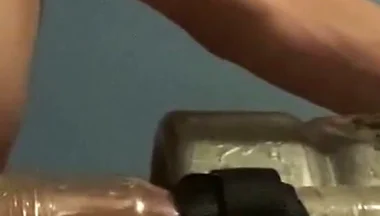 My Fleshlight Ice Strapped to a Keg