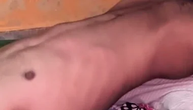 Cute boy was left to his limit after applying oil
